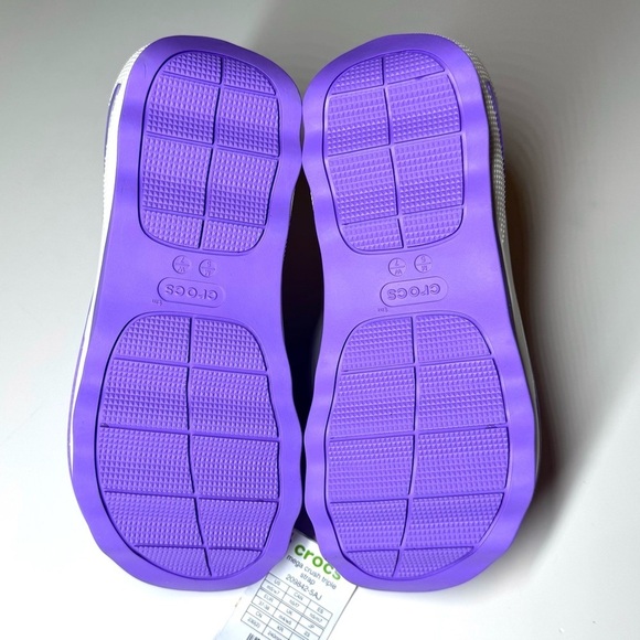 Crocs Unisex Sandals Mega Crush Triple Strap Sandal Purple / White Size- 7 - Picture 9 of 10